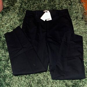 Black Pleated Work Slacks